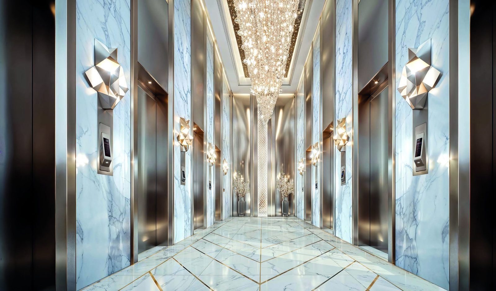 Diamondz by Danube lift lobby