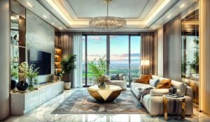 Diamondz by Danube living room with view