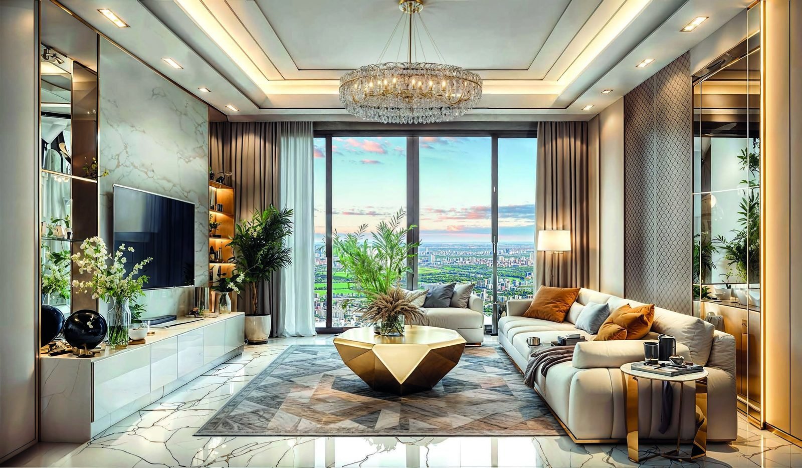 Diamondz by Danube living room with view