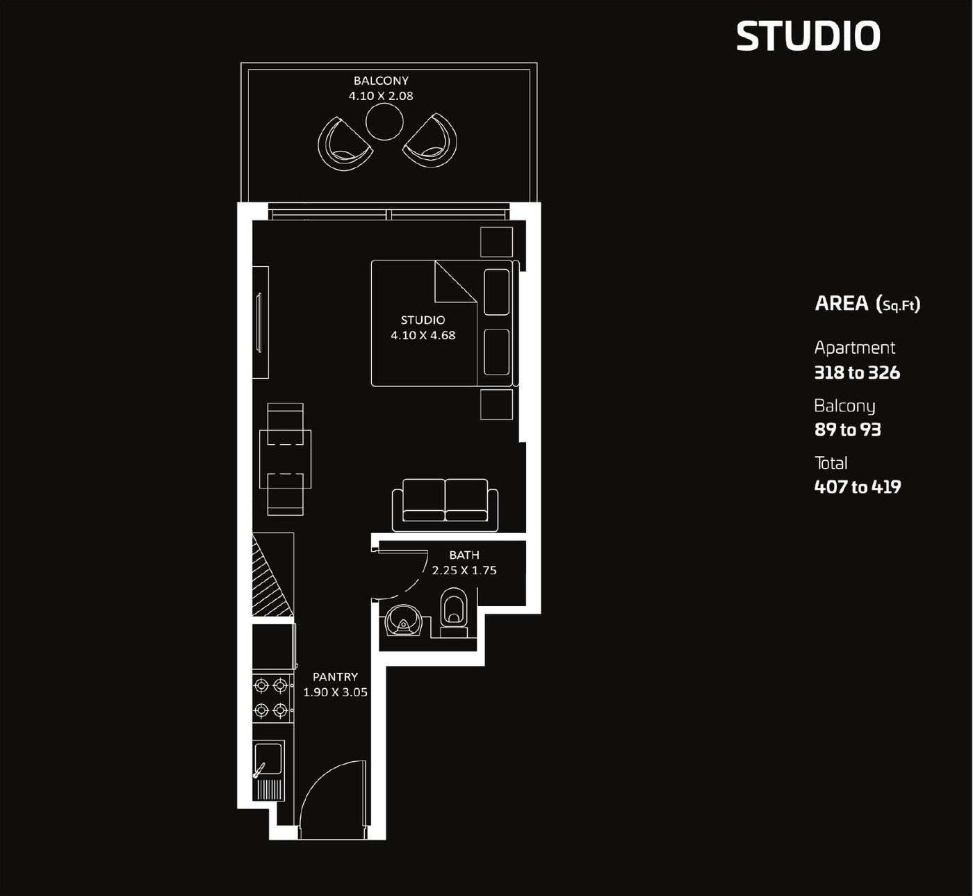 Diamondz by Danube: Luxury Furnished Apartments in JLT, Dubai — floor plan preview