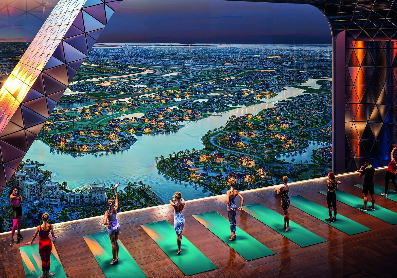 Diamondz by Danube rooftop yoga deck
