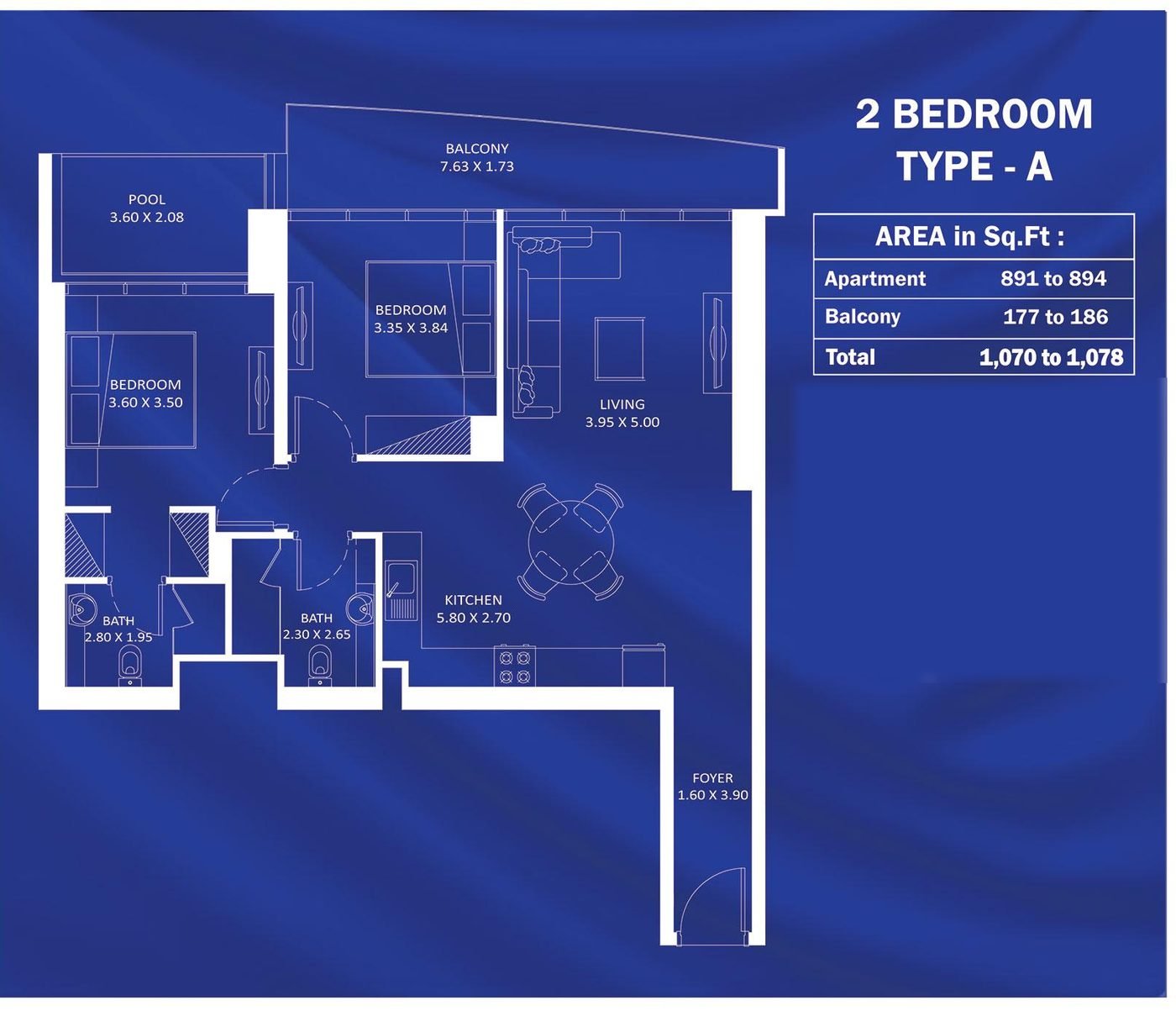 2 Bedroom – Type A