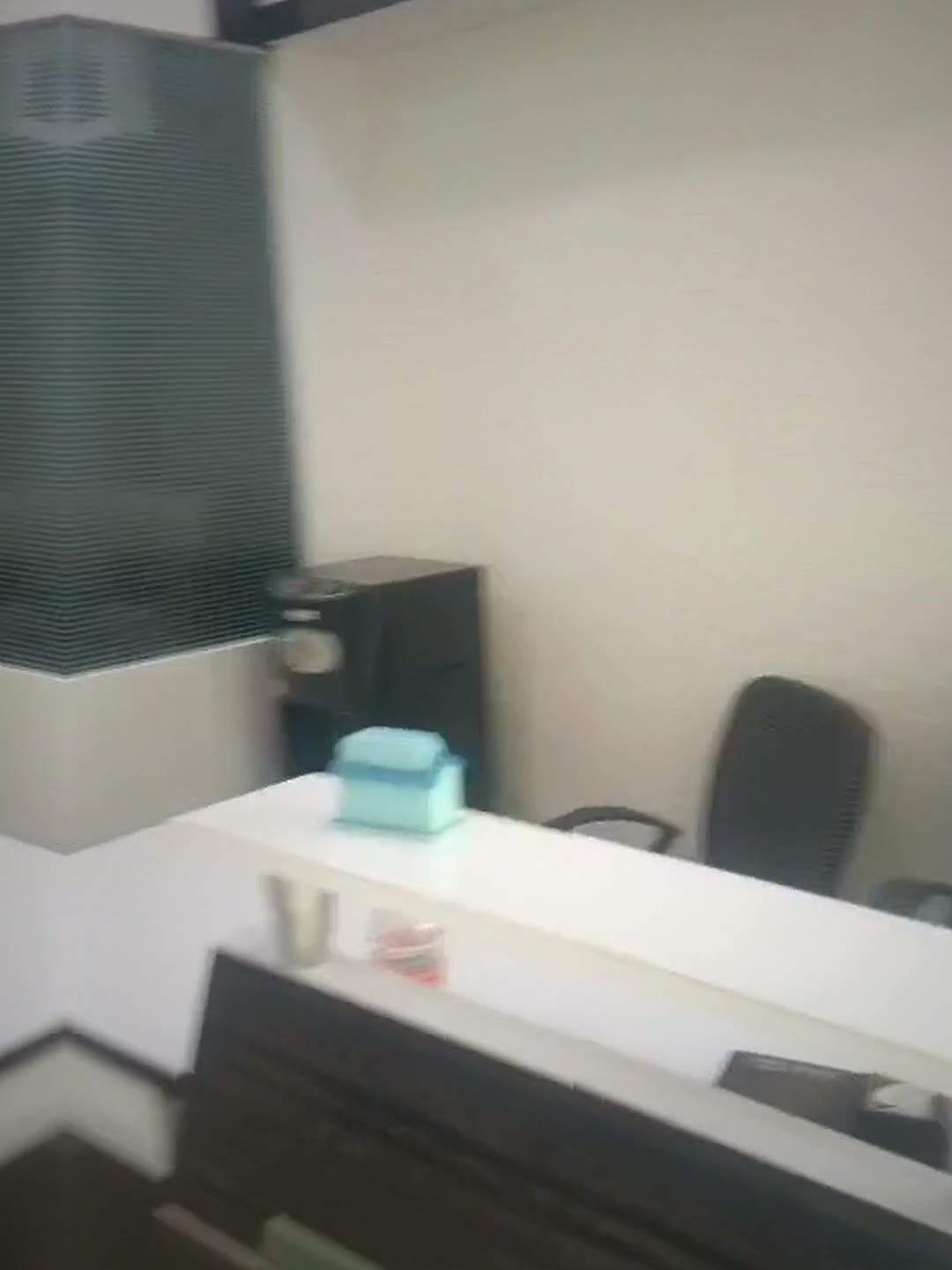 Furnished office for sale in Mira Road – reception desk