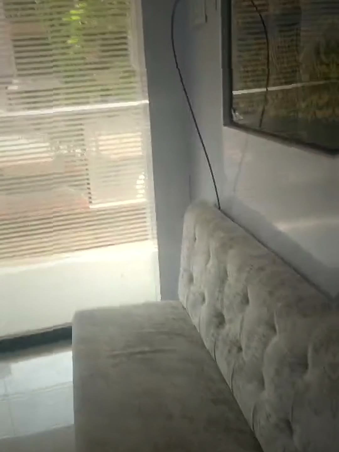 Sofa seating by the window in furnished office for sale, Poonam Cluster 2, Mira Road East