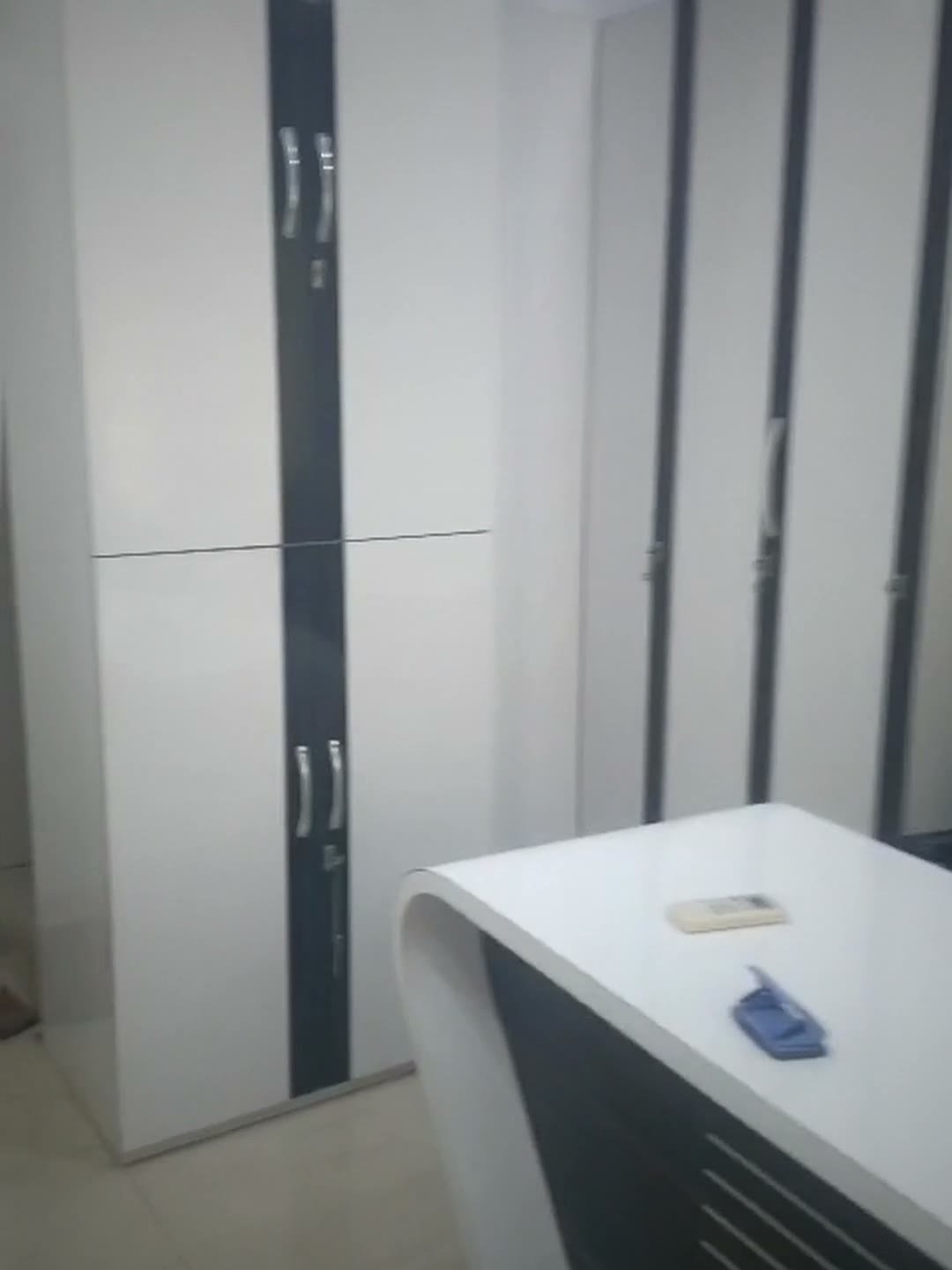 Storage cabinets in furnished office for sale, Poonam Cluster 2, Mira Road East