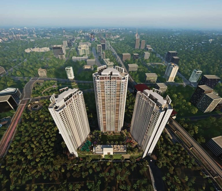 Kalpataru Advay Borivali West, aerial view with central podium (artist's impression)