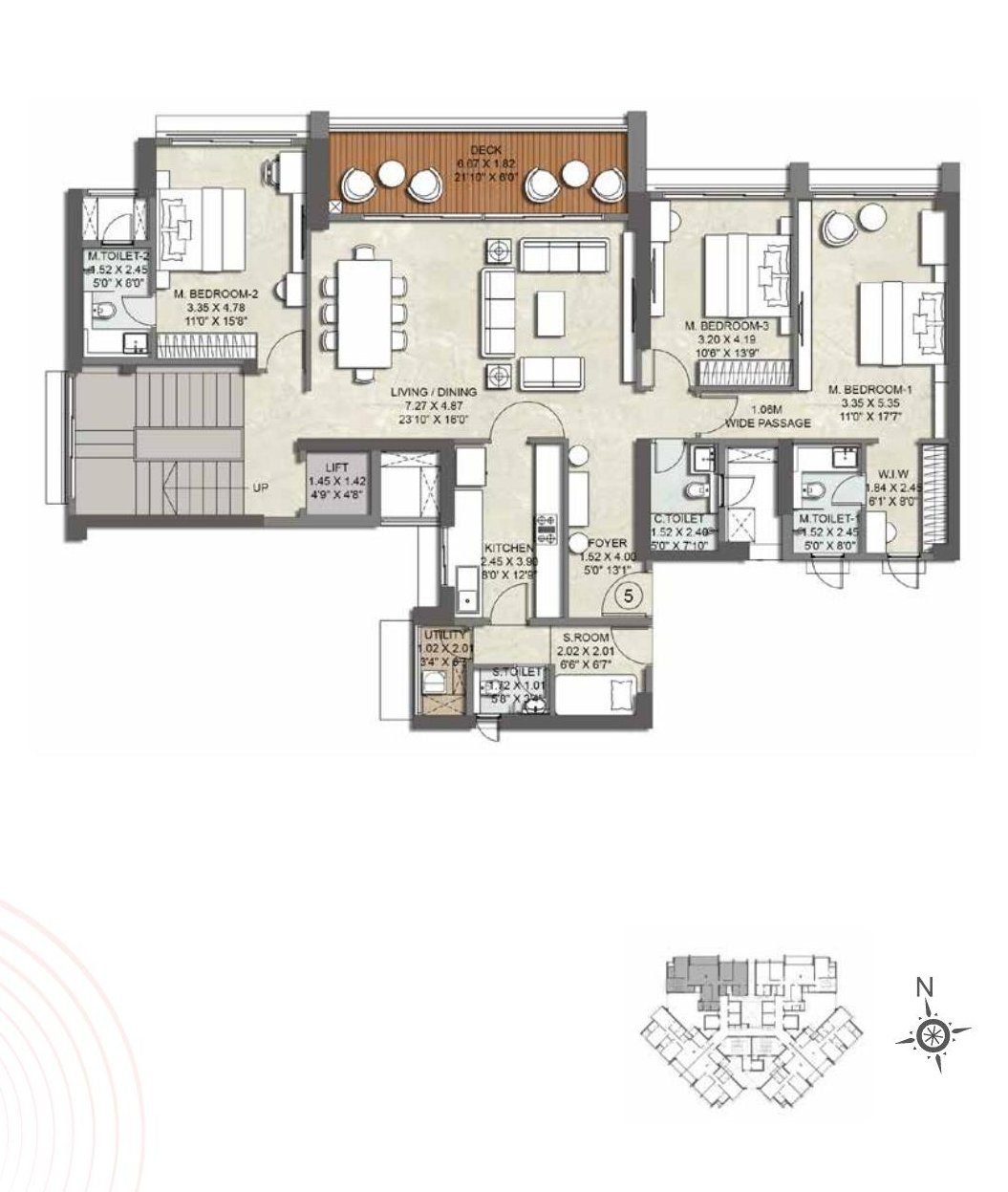 5 BHK duplex – lower level