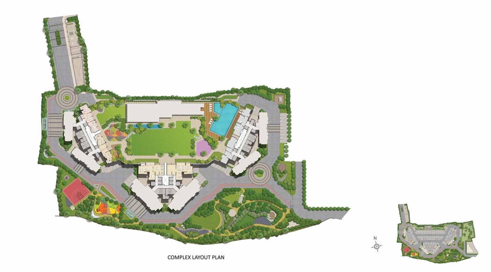 Complex layout plan