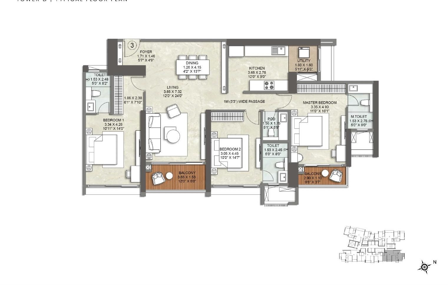 3 BHK Grande