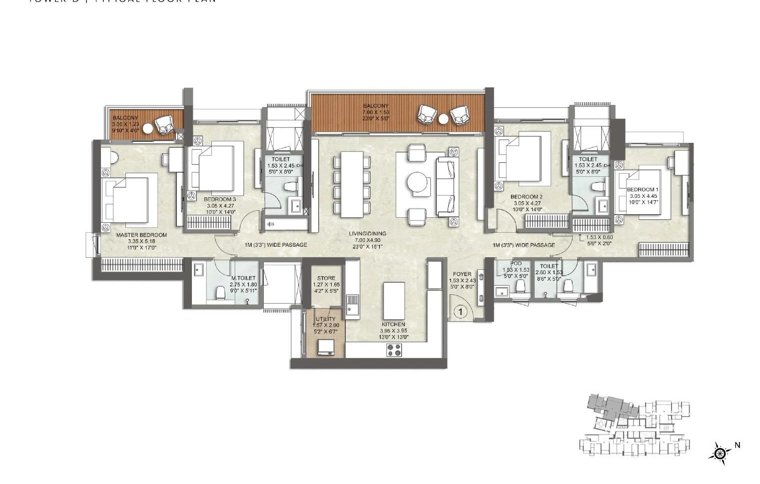 4 BHK Super Premium