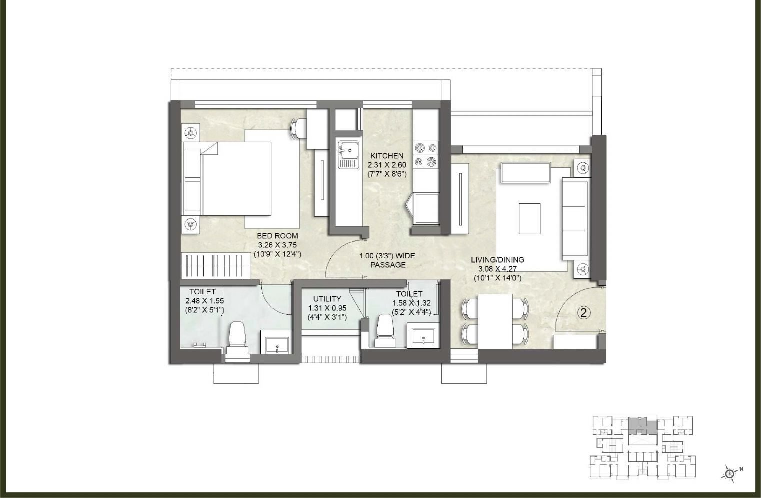 Kalpataru Eternia, Kalpataru Parkcity Thane: 1, 2, 3 & 4 BHK Lakeside Homes — floor plan preview