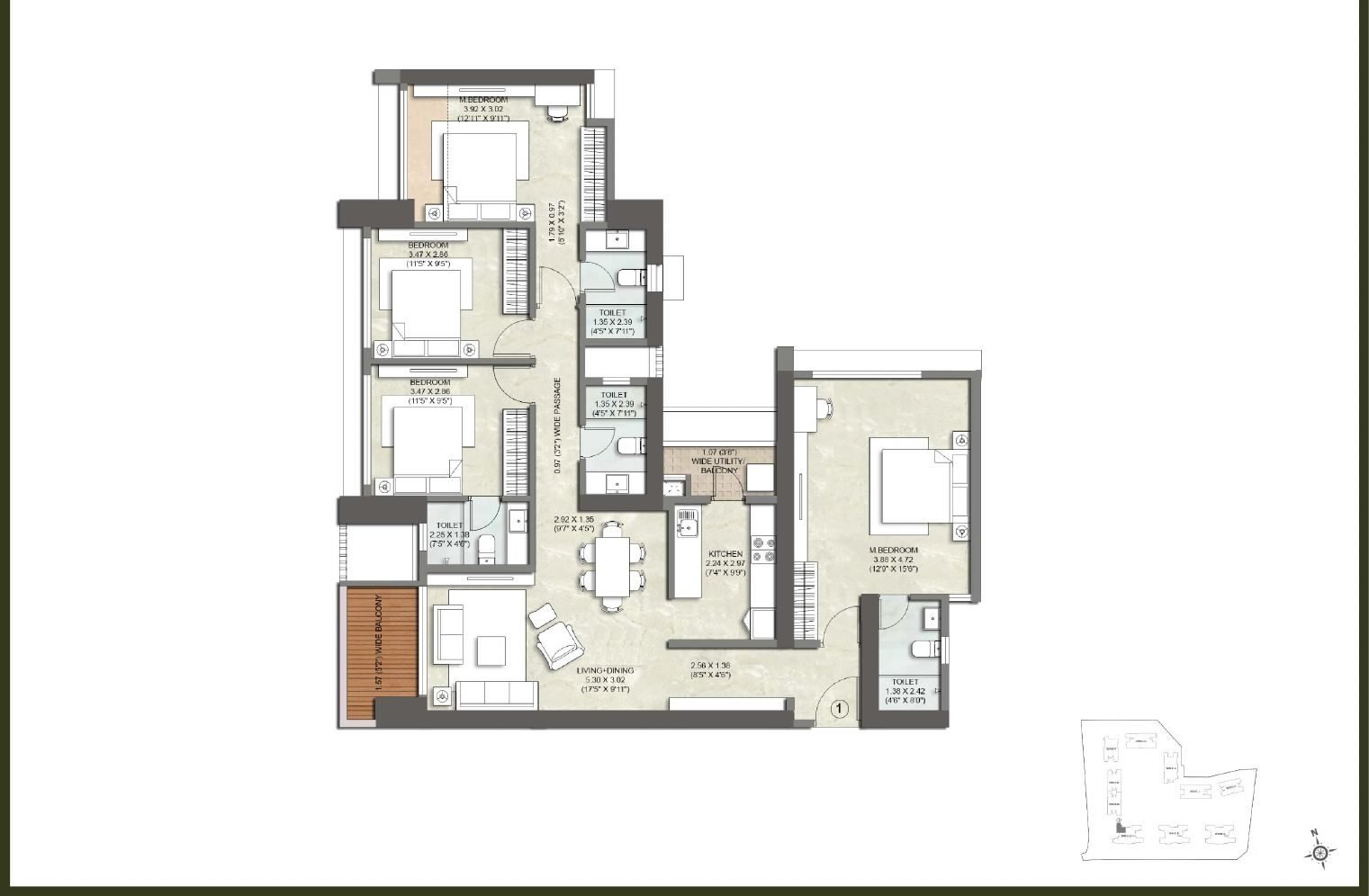 4 BHK Exclusive