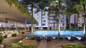 Kalpataru Eternia Thane, poolside lounge (artist's impression)