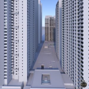 Kalpataru Eternia Thane, towers and podium (artist's impression)