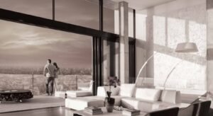 Kalpataru Magnus Bandra East, living room with deck (artist's impression)