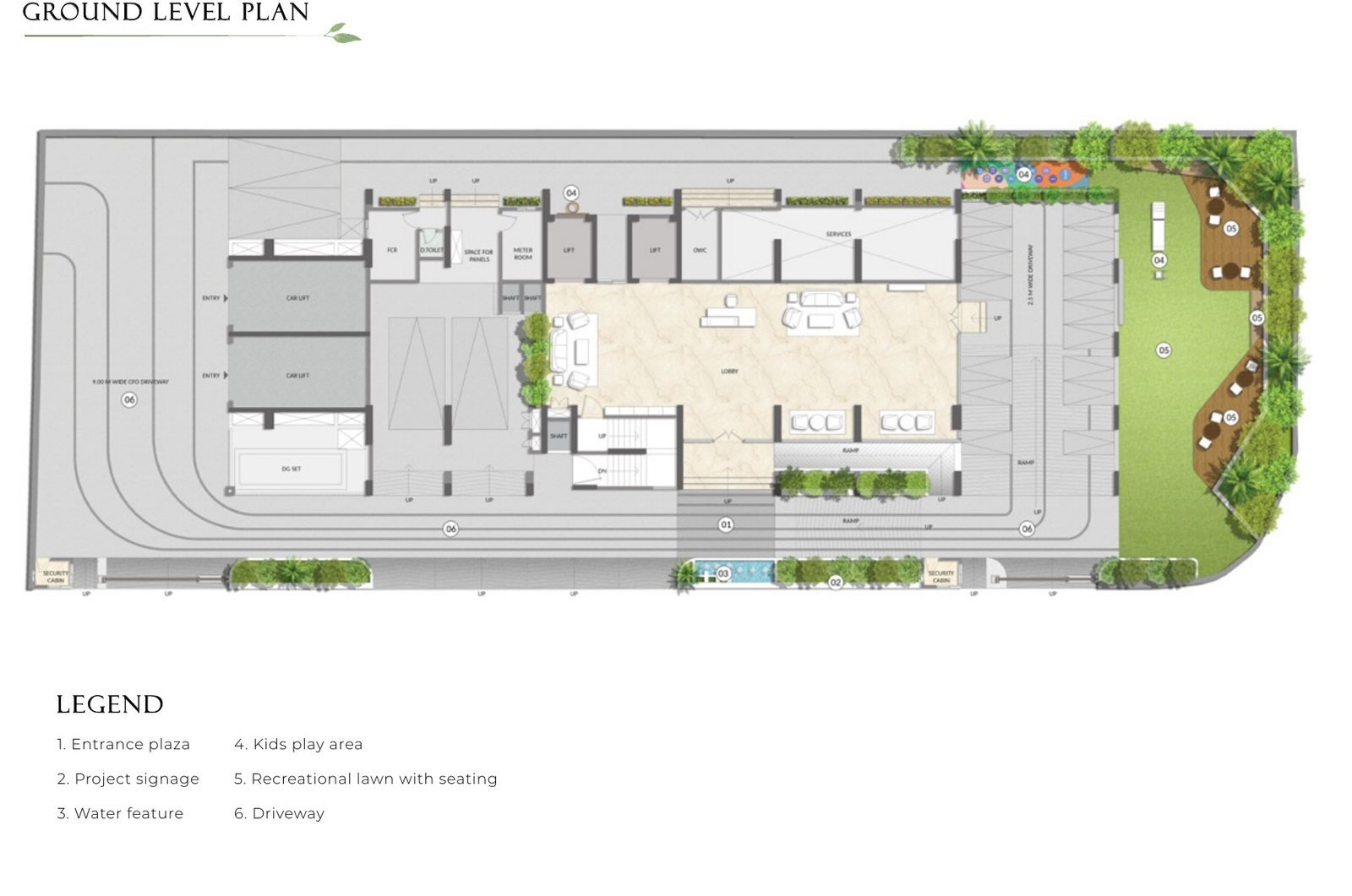 Ground level plan