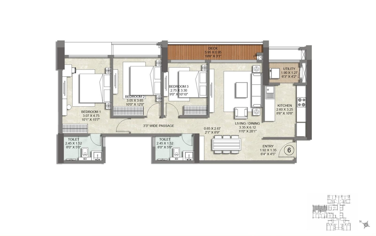 3 BHK Exquisite