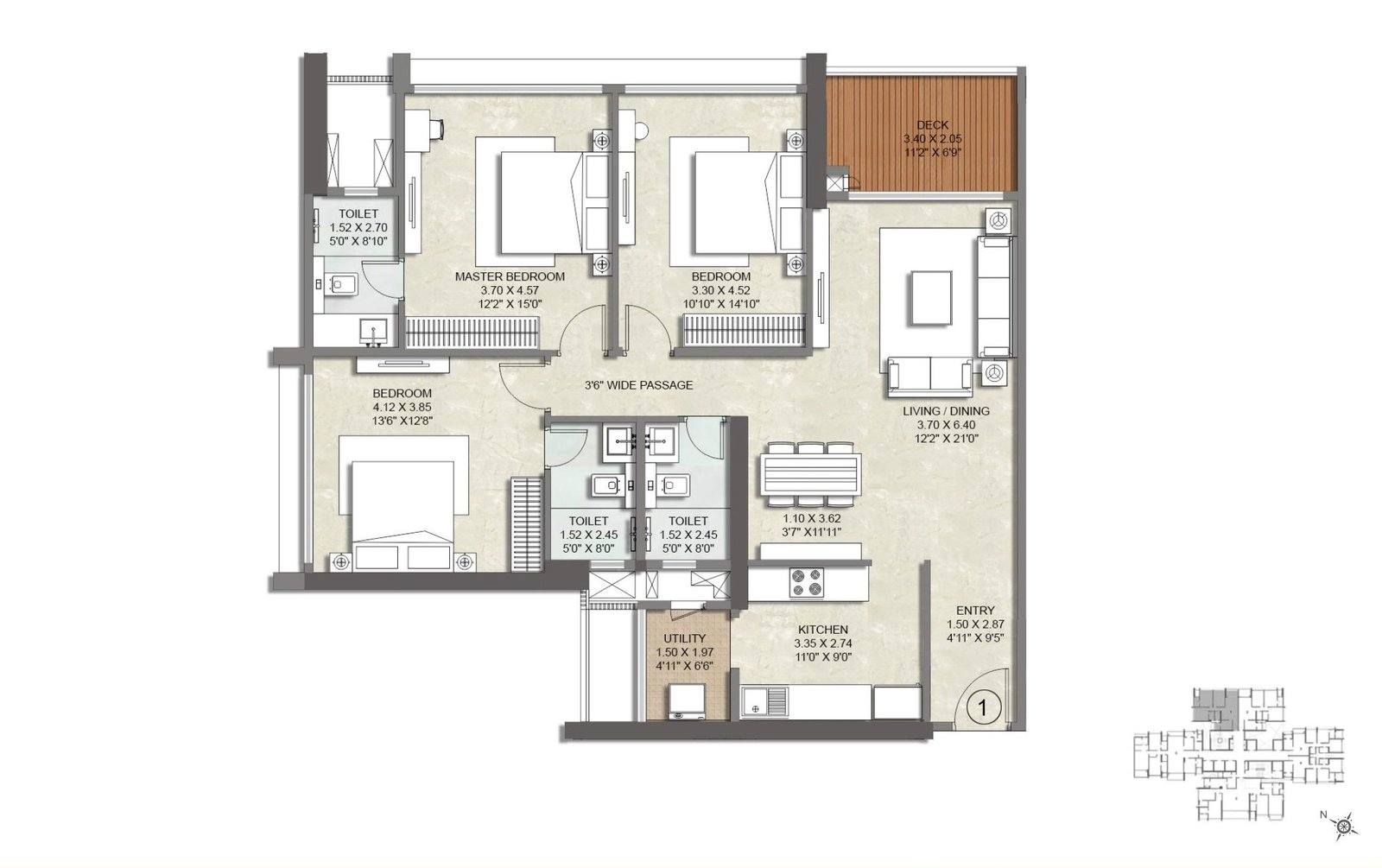 3 BHK Grande