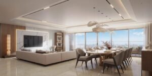 Kalpataru Vian Lokhandwala, living and dining room (artist's impression)