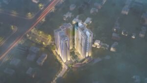 Kalpataru Vivant Andheri East, aerial view at night (artist's impression)