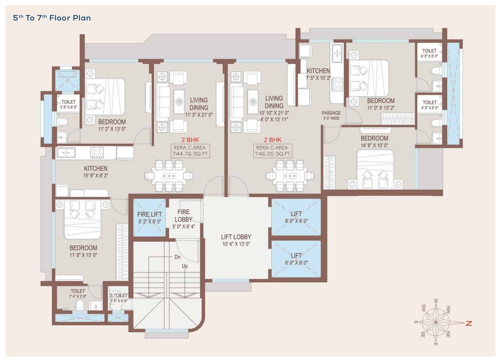 Kripa Aqua Pali Hill, Bandra West: Sea-Facing 2 & 4 BHK Deck Homes — floor plan preview