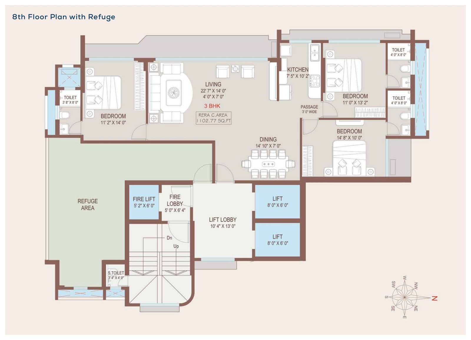 3 BHK (1,102.77 sq. ft.)