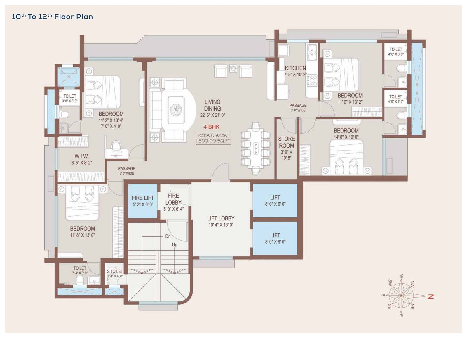 4 BHK (1,500 sq. ft.)