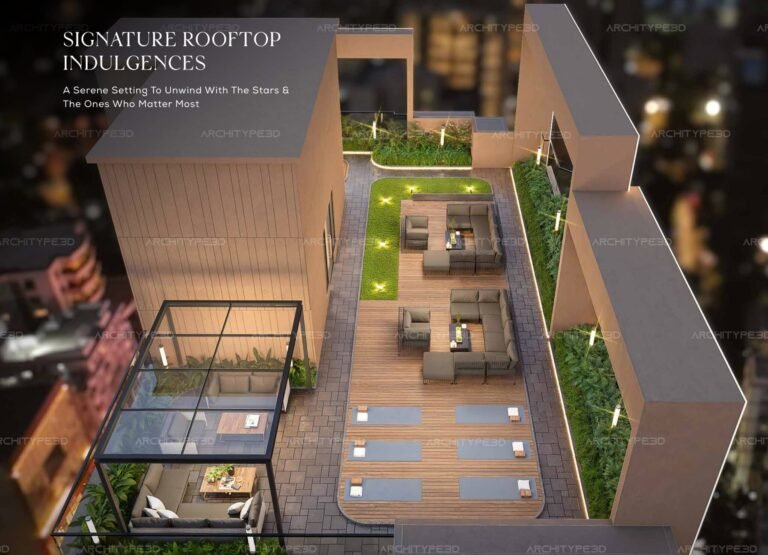 Kripa Aqua Bandra West rooftop sky deck and amenities (artist’s impression)
