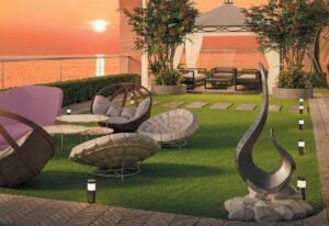 Kripa Oasis Bandra West rooftop seating at sunset (artist’s impression)