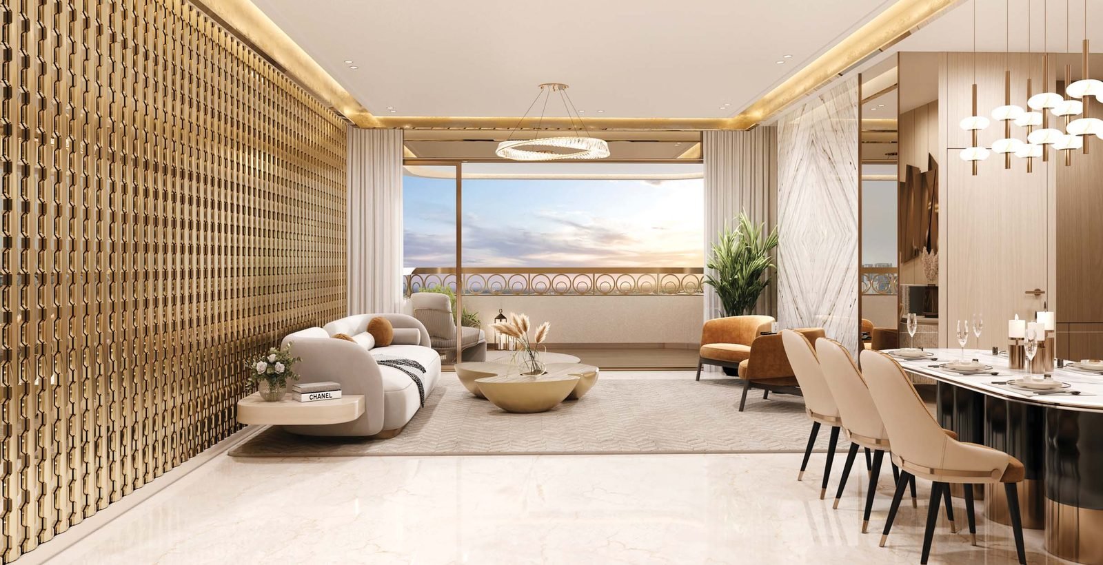 Lodha Sovrano living and dining room