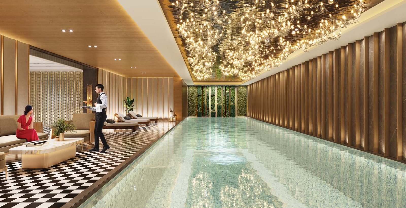 Lodha Sovrano temperature-controlled indoor pool