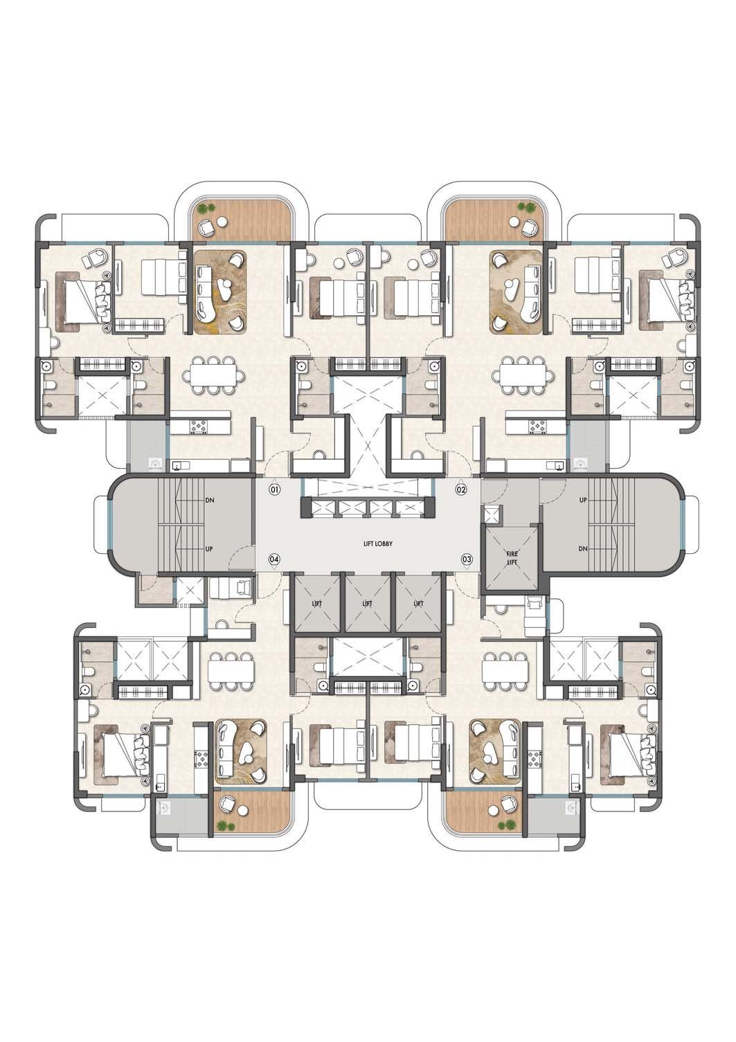 Typical Floor Plan - Tower C