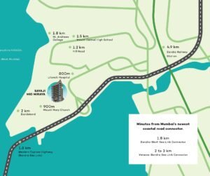 Mio Miraya location map – Mount Mary, Bandra West