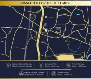 Nexsa Capital location map next to WEH Metro, Andheri East