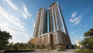 Shapoorji One Hills Kandivali East tower view (artist’s impression)