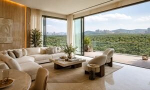 One Hills 3 BHK living room (artist’s impression)