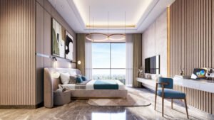 Romell Ariana 2 BHK master bedroom (artist’s impression)