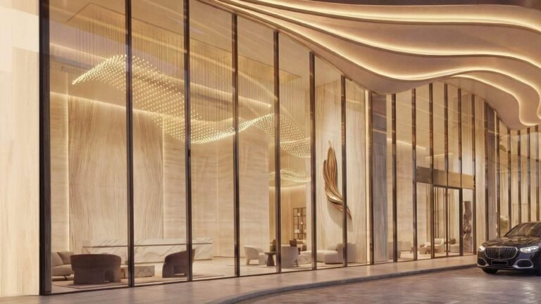 Serenz by Danube double-height entrance