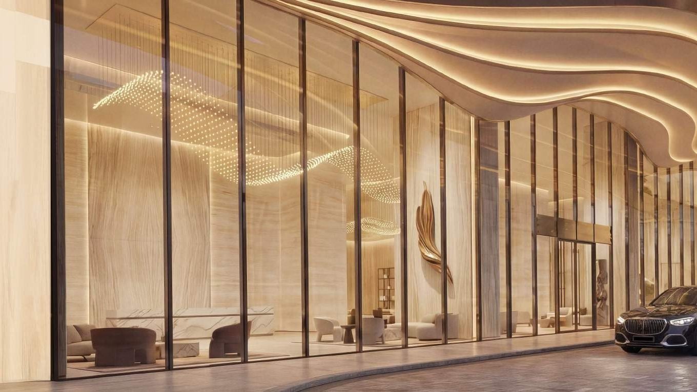 Serenz by Danube double-height entrance