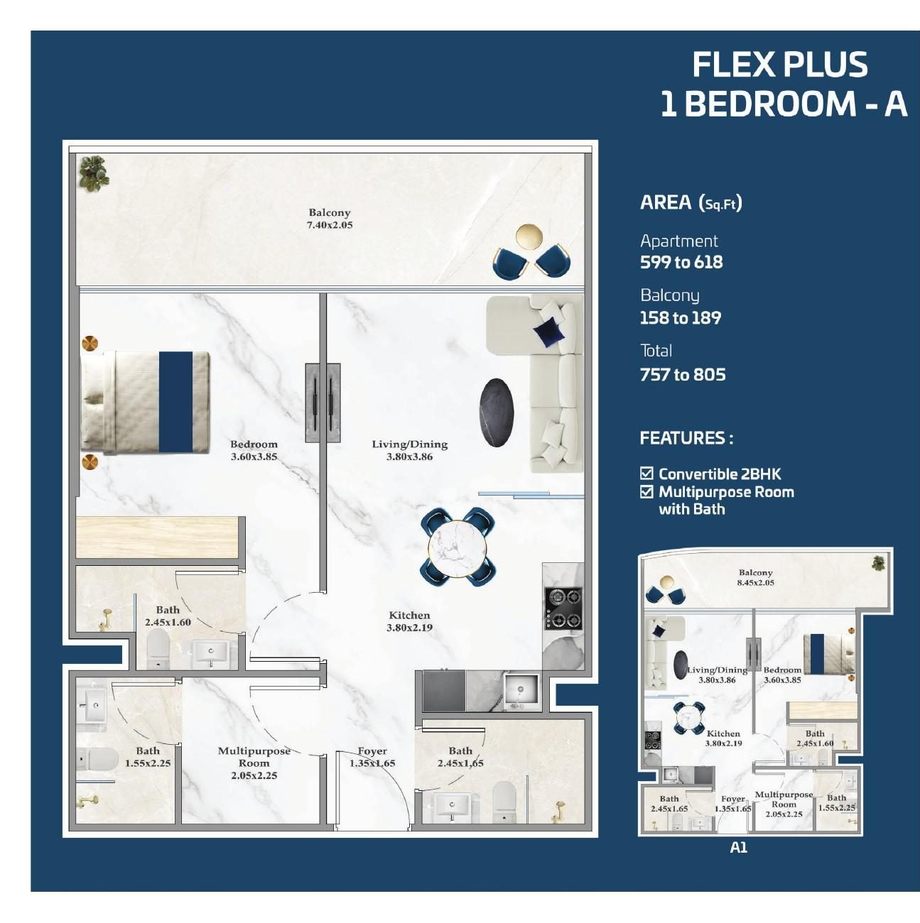 Flex Plus 1 Bedroom