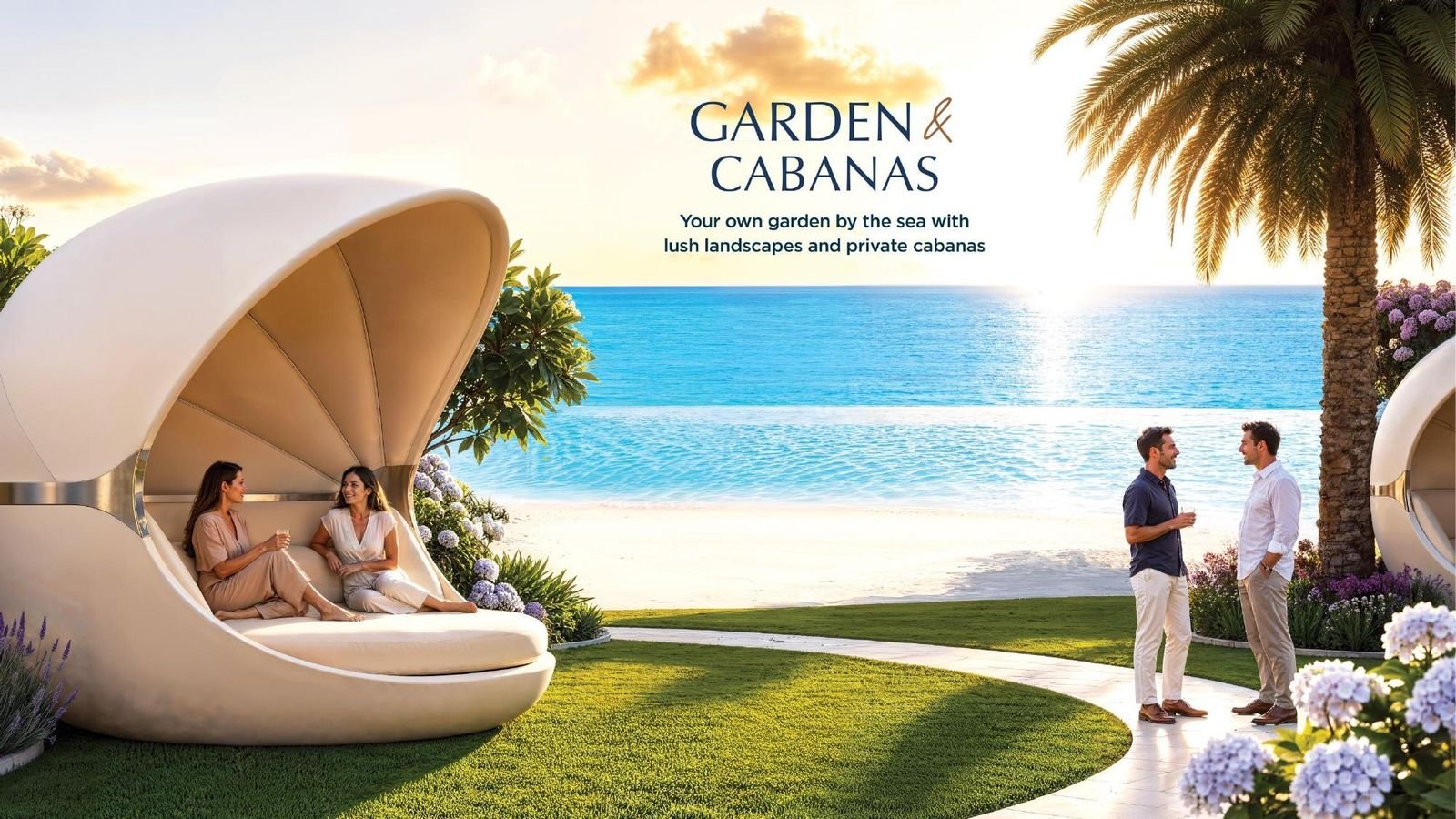 Shahrukhz Residences garden and cabanas