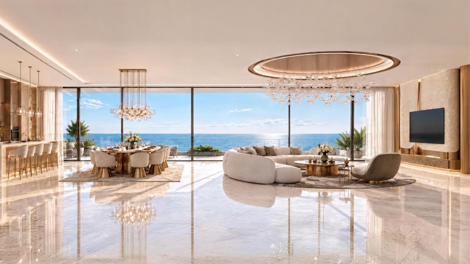 Shahrukhz Residences penthouse living room