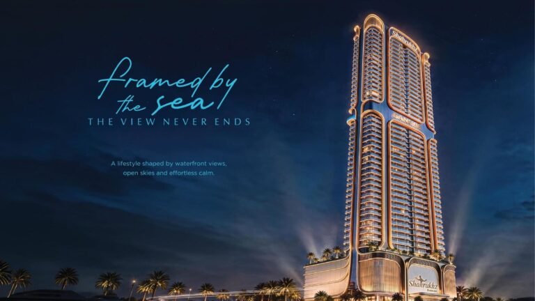 Shahrukhz Residences by Danube tower at night