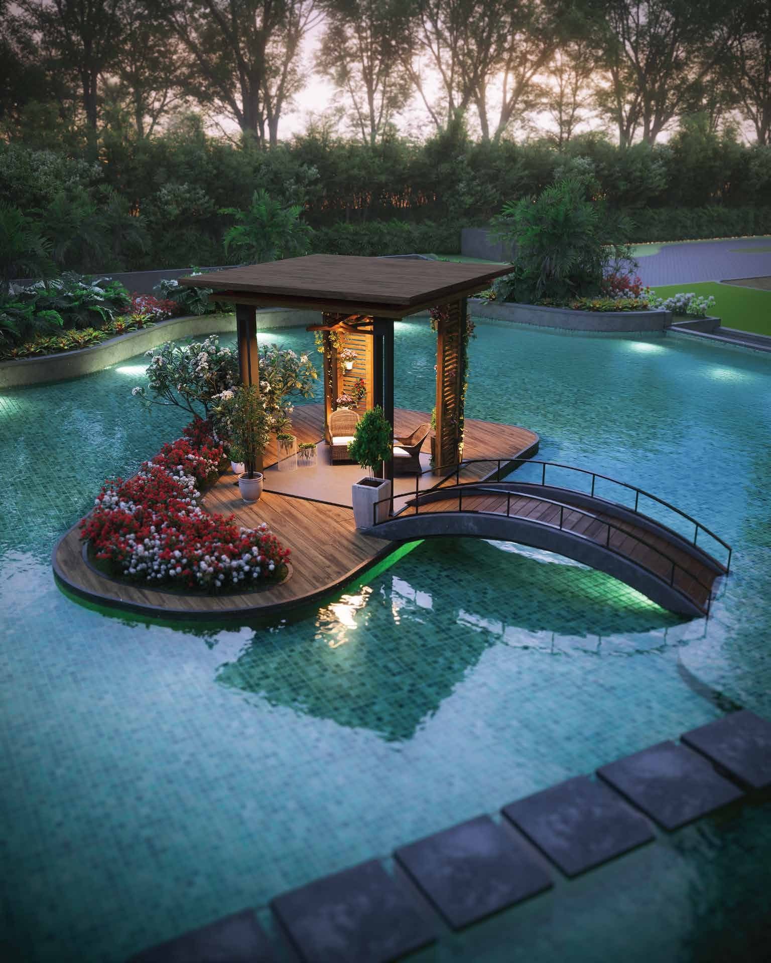 SOBHA Aurum kids pool with island gazebo