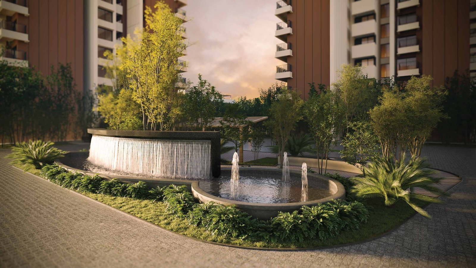 SOBHA Aurum water cascade