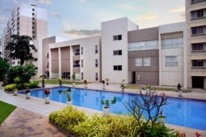 SOBHA Dream Acres clubhouse and pool