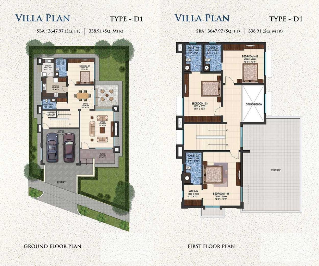 SOBHA Bela Encosta Kozhikode: Luxury Ready 4 & 5 BHK Villas — floor plan preview