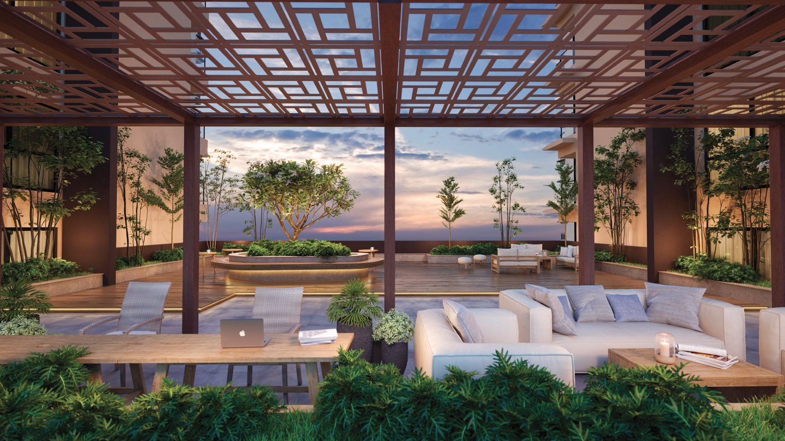 SOBHA Elysia Sky Lounge on the 18th floor