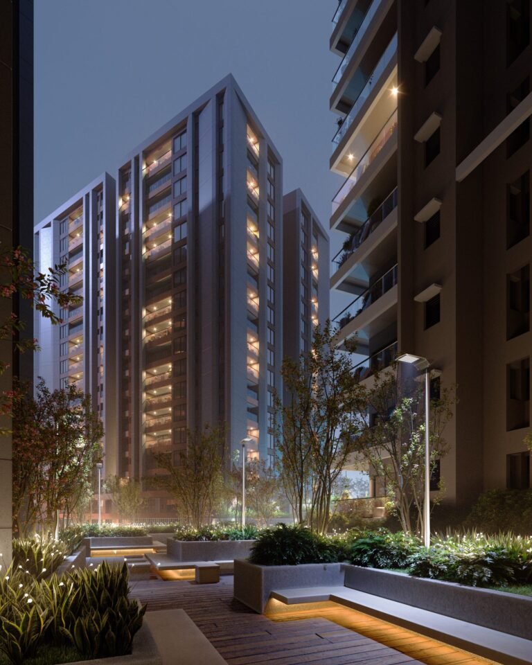 SOBHA Infinia tower at night