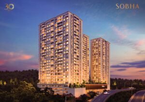 SOBHA Nesara towers at dusk